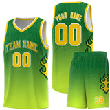 Custom Flame Gradient Fashion Sports Uniform Basketball Jersey Embroideried Your Team Logo Number For Youth