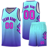 Custom Flame Gradient Fashion Sports Uniform Basketball Jersey Text Your Team Logo And Number For Youth