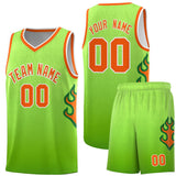 Custom Flame Gradient Fashion Sports Uniform Basketball Jersey Text Your Team Logo And Number For Youth