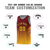 Custom Flame Gradient Fashion Sports Uniform Basketball Jersey Text Your Team Logo And Number For Youth