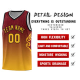 Custom Flame Gradient Fashion Sports Uniform Basketball Jersey Text Your Team Logo And Number For Youth