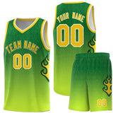 Custom Flame Gradient Fashion Sports Uniform Basketball Jersey Text Your Team Logo And Number For Youth