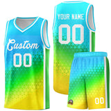 Custom Gradient Design Irregular Shapes Pattern Sports Uniform Basketball Jersey For Adult