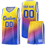 Custom Gradient Design Irregular Shapes Pattern Sports Uniform Basketball Jersey For Adult