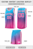 Custom Gradient Design Irregular Shapes Pattern Sports Uniform Basketball Jersey Printed Logo Number