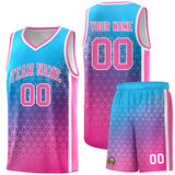 Custom Gradient Design Irregular Shapes Pattern Sports Uniform Basketball Jersey Printed Logo Number