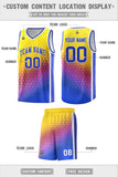 Custom Gradient Design Irregular Shapes Pattern Sports Uniform Basketball Jersey Printed Logo Number