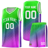 Custom Gradient Design Irregular Shapes Pattern Sports Uniform Basketball Jersey Printed Logo Number