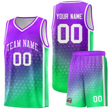 Custom Gradient Design Irregular Shapes Pattern Sports Uniform Basketball Jersey Printed Logo Number