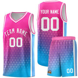 Custom Personalized Gradient Design Irregular Shapes Pattern Sports Uniform Basketball Jersey