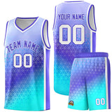 Custom Personalized Gradient Design Irregular Shapes Pattern Sports Uniform Basketball Jersey