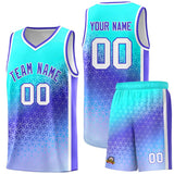 Custom Personalized Gradient Design Irregular Shapes Pattern Sports Uniform Basketball Jersey