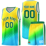 Custom Personalized Gradient Design Irregular Shapes Pattern Sports Uniform Basketball Jersey