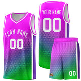 Custom Gradient Design Irregular Shapes Pattern Sports Uniform Basketball Jersey For Youth