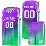 Custom Gradient Design Irregular Shapes Pattern Sports Uniform Basketball Jersey For Youth