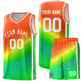 Custom Personalized Gradient Design Irregular Shapes Pattern Sports Uniform Basketball Jersey