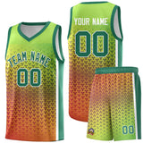 Custom Personalized Gradient Design Irregular Shapes Pattern Sports Uniform Basketball Jersey