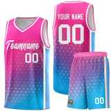 Custom Traditional Gradient Design Irregular Shapes Pattern Sports Uniform Basketball Jersey