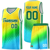 Custom Traditional Gradient Design Irregular Shapes Pattern Sports Uniform Basketball Jersey