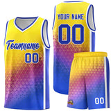 Custom Gradient Design Irregular Shapes Pattern Sports Uniform Basketball Jersey Add Logo Number