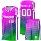 Custom Gradient Design Irregular Shapes Pattern Sports Uniform Basketball Jersey Add Logo Number