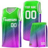 Custom Gradient Design Irregular Shapes Pattern Sports Uniform Basketball Jersey Add Logo Number