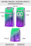 Custom Gradient Design Irregular Shapes Pattern Sports Uniform Basketball Jersey Add Logo Number