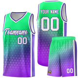 Custom Gradient Design Irregular Shapes Pattern Sports Uniform Basketball Jersey Add Logo Number