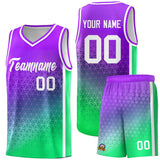 Custom Gradient Design Irregular Shapes Pattern Sports Uniform Basketball Jersey Add Logo Number