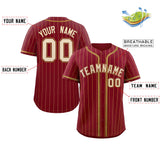 Custom Stripe Fashion Design Full Button Add Team Name Number Baseball Jersey Sportwear Shirt