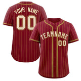 Custom Stripe Fashion Design Full Button Add Team Name Number Baseball Jersey Sportwear Shirt