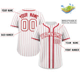 Custom Stripe Fashion Design Full Button Add Team Name Number Baseball Jersey Sportwear Shirt