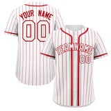 Custom Stripe Fashion Design Full Button Add Team Name Number Baseball Jersey Sportwear Shirt