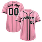 Custom Stripe Fashion Design Full Button Add Team Name Number Baseball Jersey Sportwear Shirt