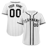 Custom Stripe Fashion Design Full Button Add Team Name Number Baseball Jersey Sportwear Shirt