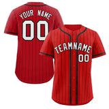 Custom Stripe Fashion Design Full Button Add Team Name Number Baseball Jersey Sportwear Shirt