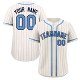 Custom Stripe Fashion Design Full Button Baseball Jersey Add Team Name Number