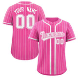 Custom Stripe Fashion Personalized Add Team Name Number Full Button College Baseball Jersey