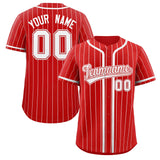 Custom Stripe Fashion Personalized Add Team Name Number Full Button College Baseball Jersey