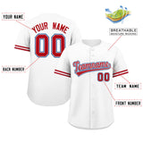 Custom Baseball Jersey for Men Casual Button Down Shirts Short Sleeve Team Sports Uniform