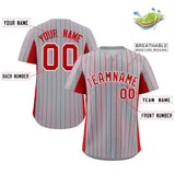 Custom Stripe Baseball Jersey Design Button Down Stitched/Printed Name Number Casual Jersey