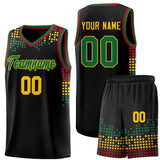 Custom Personalized Square Grid Graffiti Pattern Fashion Sports Uniform Basketball Jersey For Youth