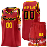 Custom Personalized Square Grid Graffiti Pattern Fashion Sports Uniform Basketball Jersey For Youth