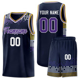 Custom Personalized Square Grid Graffiti Pattern Fashion Sports Uniform Basketball Jersey For Youth