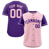 Custom Baseball Jersey Color Block Raglan Sleeves Personalized Name Number Practice Shirt