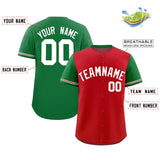 Custom Baseball Jersey Color Block Raglan Sleeves Personalized Name Number Athletic Jersey