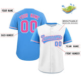 Custom Baseball Jersey Color Block Raglan Sleeves Shirt Customizable Name Number Team Logo