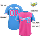 Custom Baseball Jersey Color Block Raglan Sleeves Shirt Customizable Name Number Practice Shirts