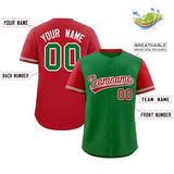 Custom Baseball Jersey Color Block Raglan Sleeves Shirt Customizable Name Number Team Uniform