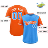 Custom Baseball Jersey Color Block Raglan Sleeves Shirt Customizable Name Number Text